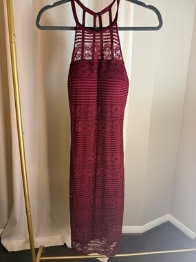Guess Women's Lace Dress in Deep Wine